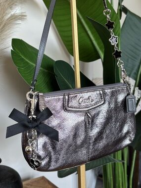 🩶🖤🥀Y2K COACH Ashley Large Wristlet Mini Bag🥀🖤🩶